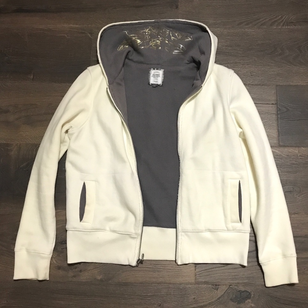 Old Navy lined hoodie hooded zip up sweatshirt